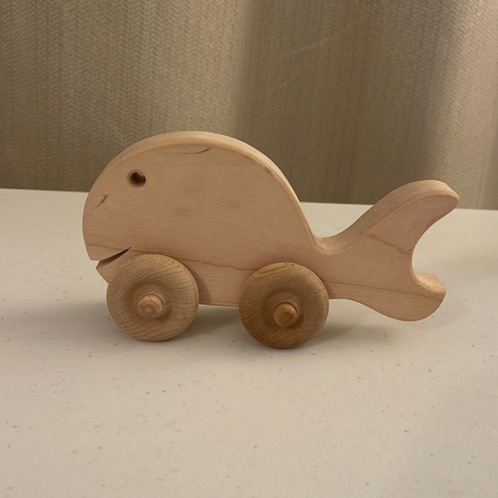 SOLD - Wooden Whale Car Toy